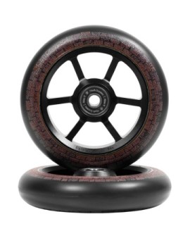 North Garrett Braz G5 Pro Scooter Wheels 2-Pack (115mm|Matte Black/Dark Brown)