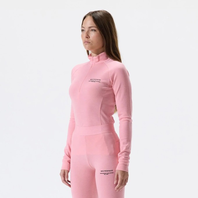 Whitespace Womens Merino Mockneck Baselayer (XL|Pink Icing)
