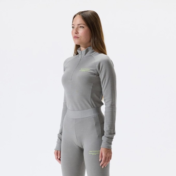 Whitespace Womens Merino Mockneck Baselayer (L|Rock Ridge)
