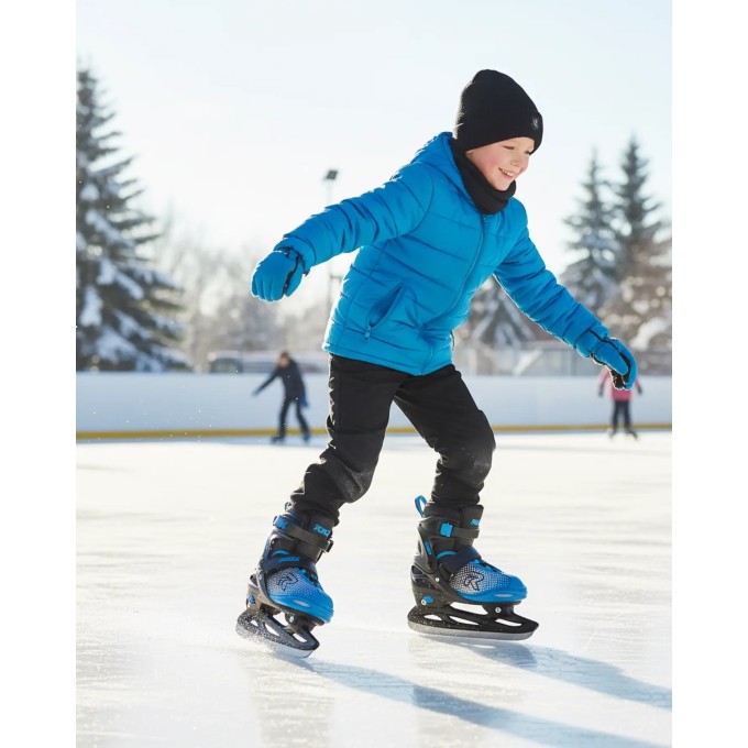 Roces Jokey Ice X Kids Ice Skates (Black/Astro Blue|30-33)