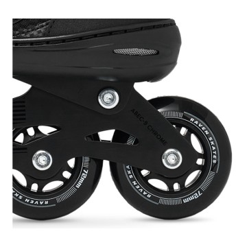 Raven Oxen PRO Black nastaviteľné korčule s rýchlym šnurovaním