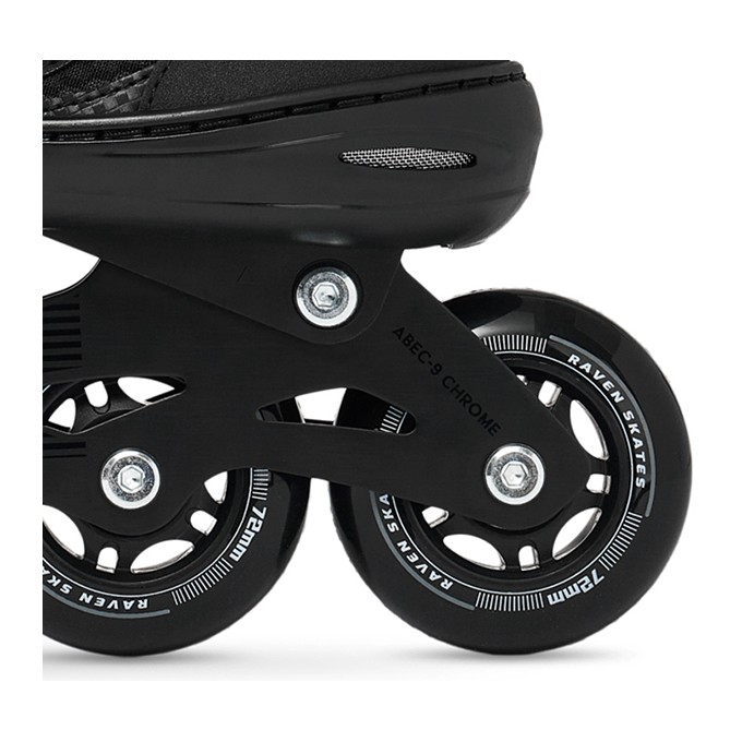 Raven Oxen PRO Black nastaviteľné korčule s rýchlym šnurovaním