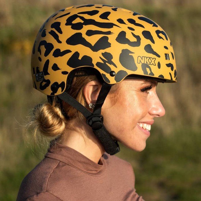 Helmet NKX Brain Saver Leopard -In Stock!