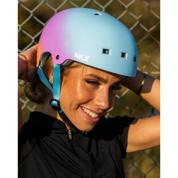 Helmet NKX Brain Saver Rainbow Fade -In Stock!