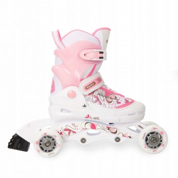 Kids Roller Skates Raven Laguna White/Pink-With great price!