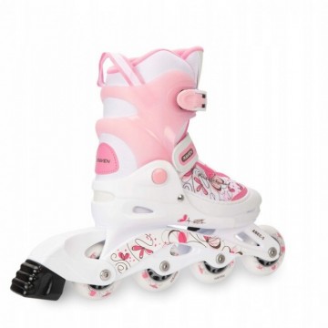 Kids Roller Skates Raven Laguna White/Pink-With great price!