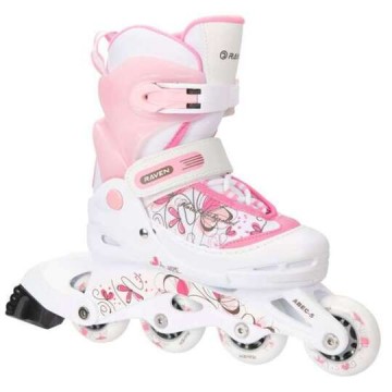 Kids Roller Skates Raven Laguna White/Pink-With great price!