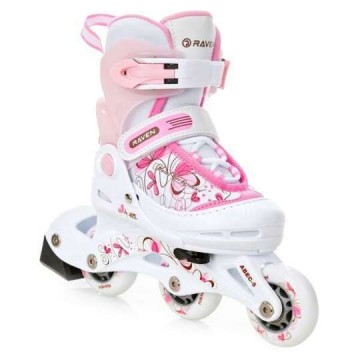 Kids Roller Skates Raven Laguna White/Pink-With great price!